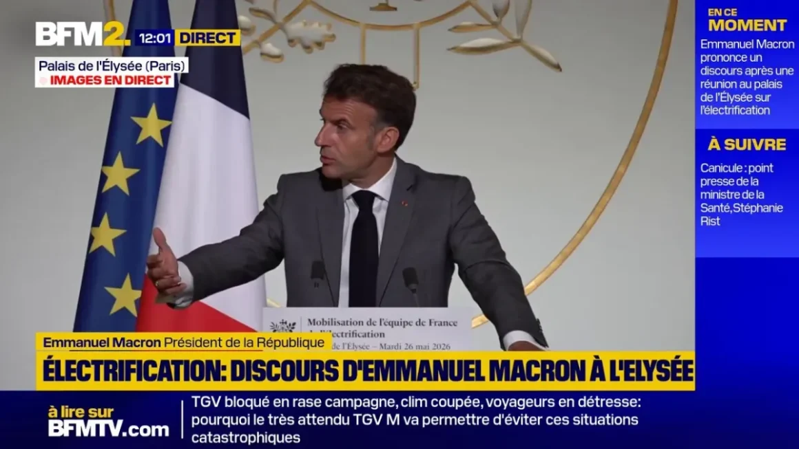 Emmanuel Macron sur l’électrification