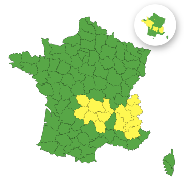 Treize départements en vigilance jaune pour risque d’orages