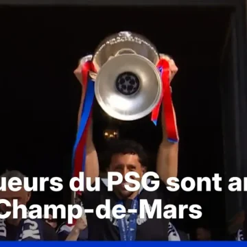 Le PSG célèbre sa victoire en Ligue des champions