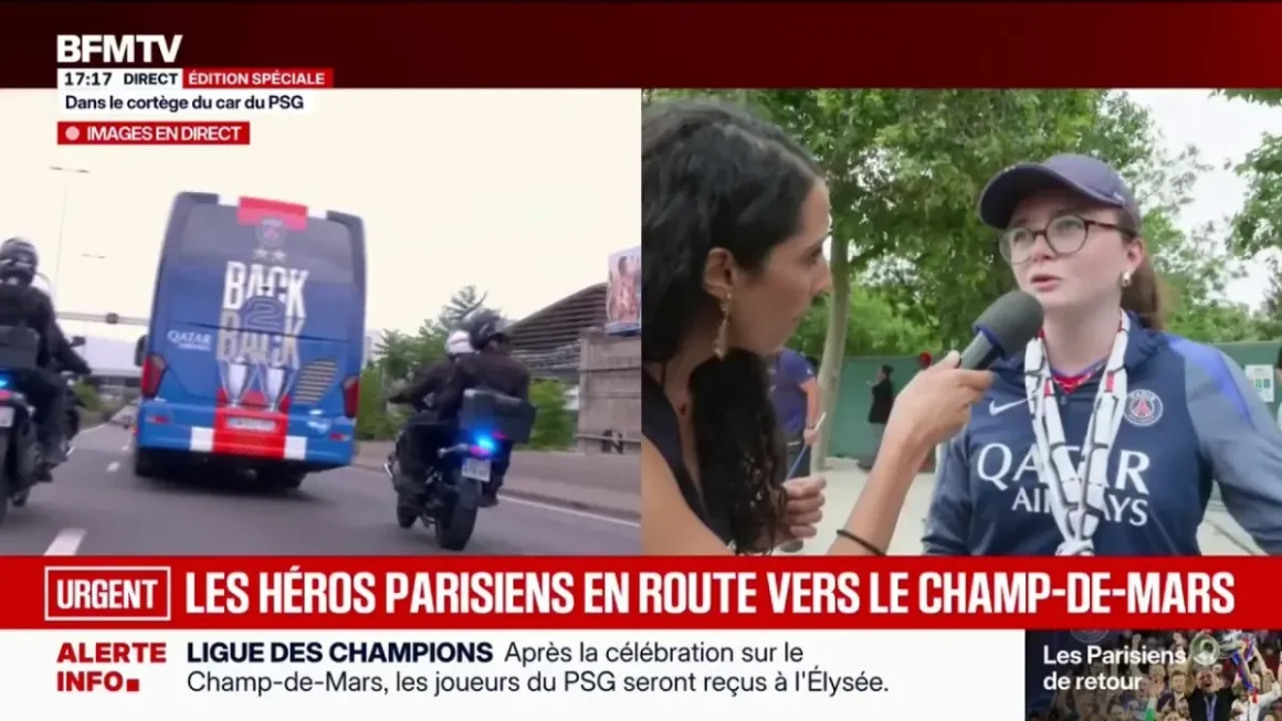 Enthousiasme des supporters du PSG au Champ-de-Mars