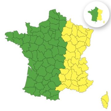 Météo : Vigilance Jaune pour 36 Départements