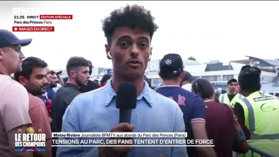 Des supporters sans billet tentent d’accéder au Parc des Princes
