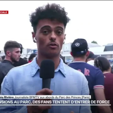 Des supporters sans billet tentent d’accéder au Parc des Princes