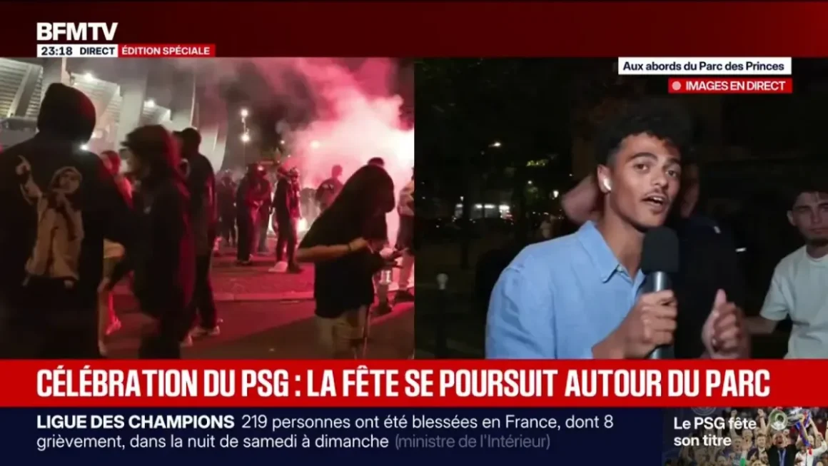 La célébration des supporters du PSG après la victoire