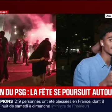 ce96ba16-61bd-473e-9090-c5c4400e3fc2 La célébration des supporters du PSG après la victoire