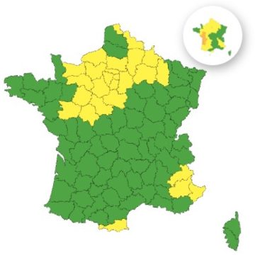 Météo-France : Vigilance jaune pour 25 départements en raison d’orages