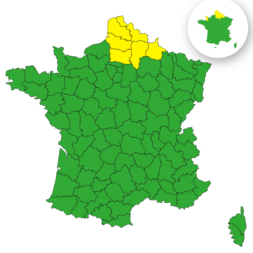 Précautions en raison des orages dans le nord de la France