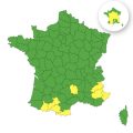Vigilance Orages et Canicule en France
