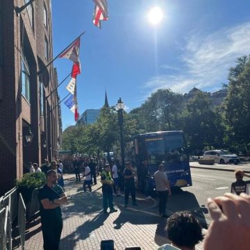 Les Bleus en préparation à Boston