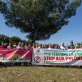 Opposition à la ligne électrique de très haute tension en Provence