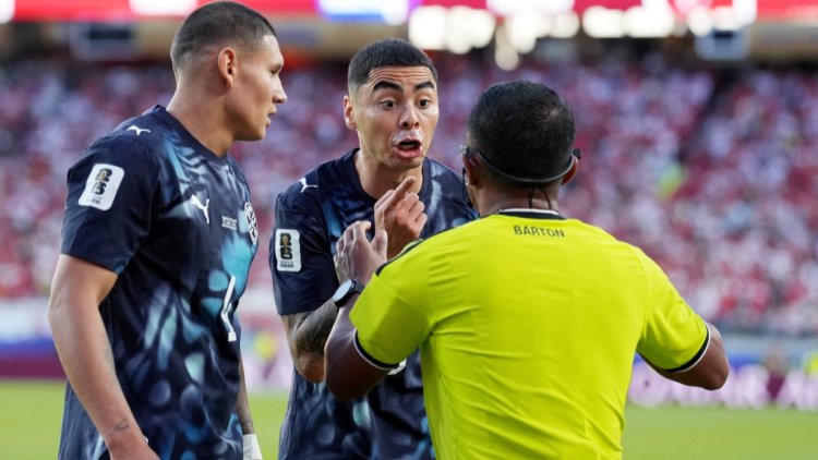 3ad02d60-fb19-4e28-9274-763ae49f9822 Miguel Almiron expulsé lors de la Coupe du monde