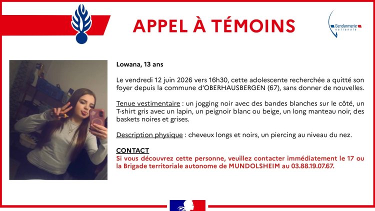 527e365d-3e78-4e70-adb3-ad5faf046acc Disparition inquiétante de Lowana à Oberhausbergen : appel à témoins