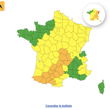 Météo-France annonce une vigilance jaune pour 61 départements en raison des orages