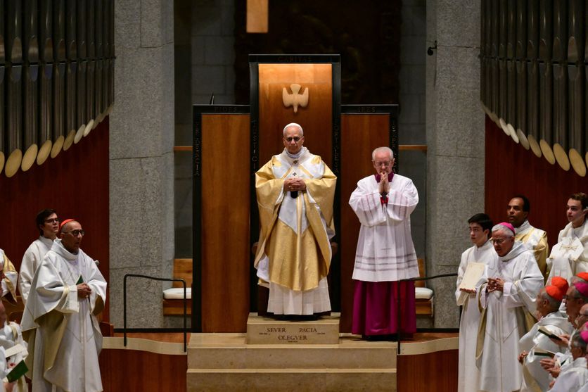 SPAIN-VATICAN-DIPLOMACY-RELIGION-POPE Le pape Léon XIV célèbre la messe à la Sagrada Familia