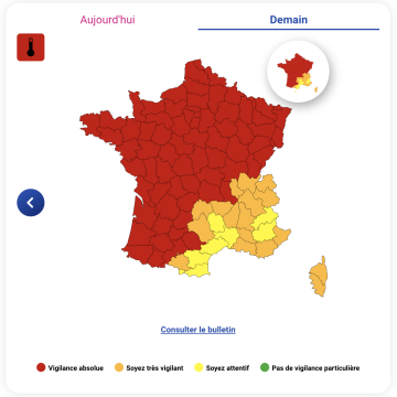 Alerte Canicule : 72 Départements en Vigilance Rouge