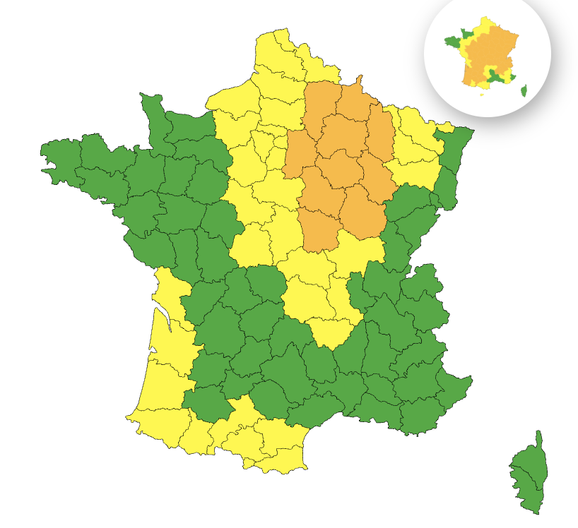 a5260577-8bd3-4edf-8edd-87d0b476d772 Vigilance Météorologique en France : Canicule et Orages