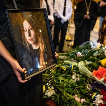 Memorial Service of Ukrainian Writer Victoria Amelina in Kyiv - 04 Jul 2023 Sauvegarder les Histoires : Ukraine et Afghanistan