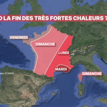 La fin progressive de l&rsquo;épisode caniculaire en France