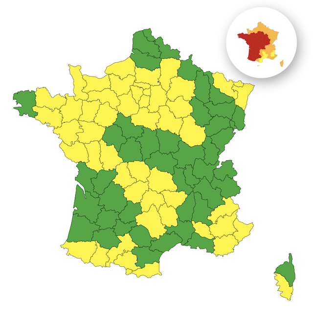 c468cd1b-7936-4c42-8546-5d88db8608c6 Vigilance Jaune et Rouge : Orages et Canicule en France