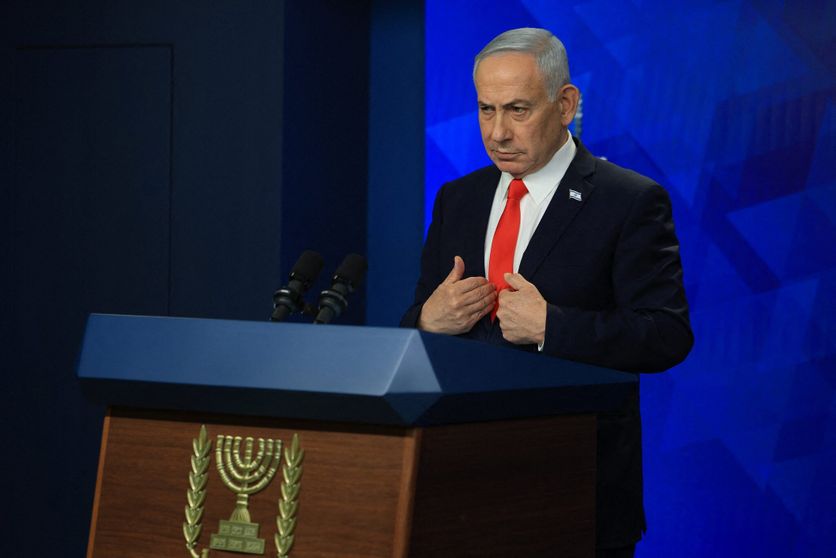 Israeli Prime Minister Benjamin Netanyahu holds a news conference, following a U.S.-Iran deal, in Jerusalem Israël : Benyamin Netanyahou annonce sa candidature aux élections législatives
