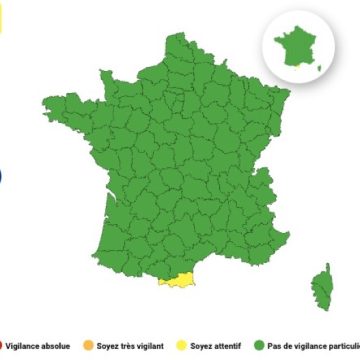 Vigilance Jaune pour Orages dans les Pyrénées-Orientales