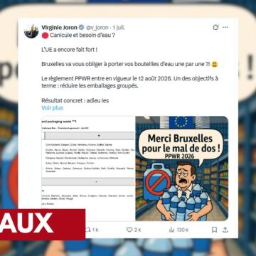 Déclaration erronée sur l’interdiction des packs d’eau dans l’UE