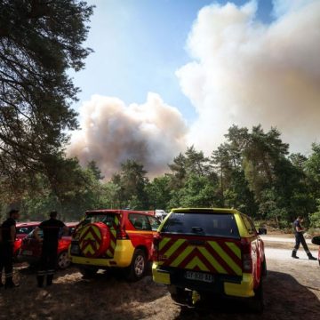 Les pompiers a Fontainebleau pour l incendie dans la foret Lutte contre l’incendie à Fontainebleau