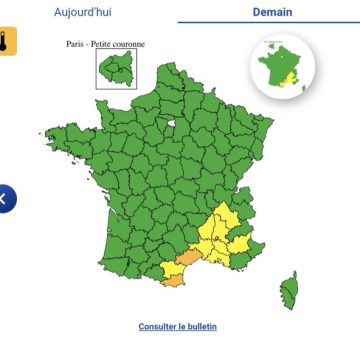 2361f257-a56e-428c-bf41-d8e342c1e477 Vigilance Jaune Canicule dans le Sud-Est de la France