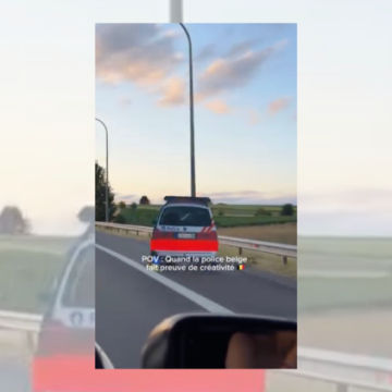 La stratégie ingénieuse de la police belge : une voiture en carton pour freiner la vitesse