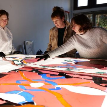 Avancement des vitrages à l’atelier Simon-Marq pour Notre-Dame de Paris