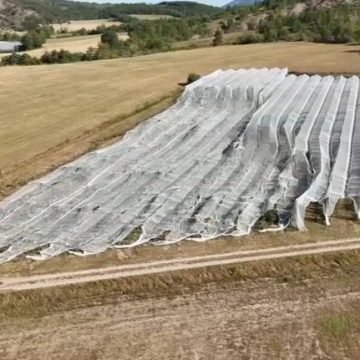 Destruction causée par des orages à Trescléoux