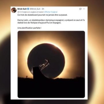 Un saut spectaculaire de Danny Leon lors de l&rsquo;éclipse solaire