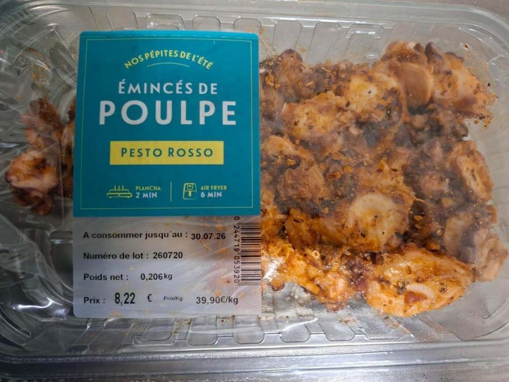 4cddfb0f-74ff-4294-a39a-0070ebcb234d Rappel de produit : Émincés de poulpe pesto rosso