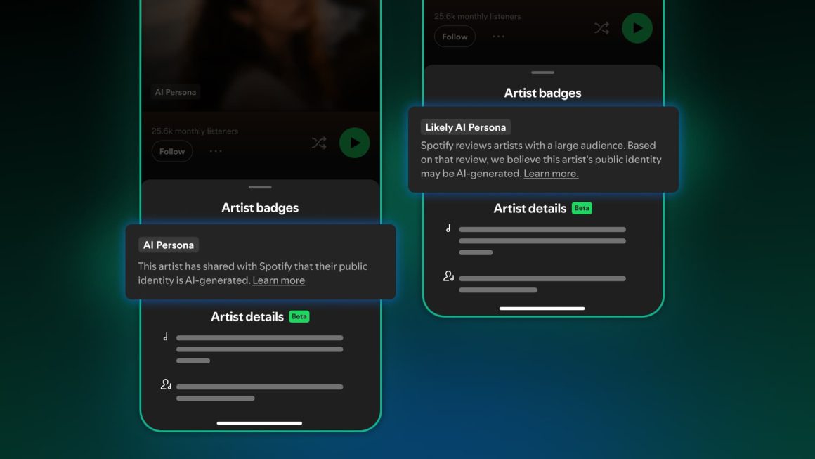 5db1db45-03c9-42c8-ae70-e3b68e769532 Spotify introduit le label ‘AI Persona’ pour les artistes générés par IA