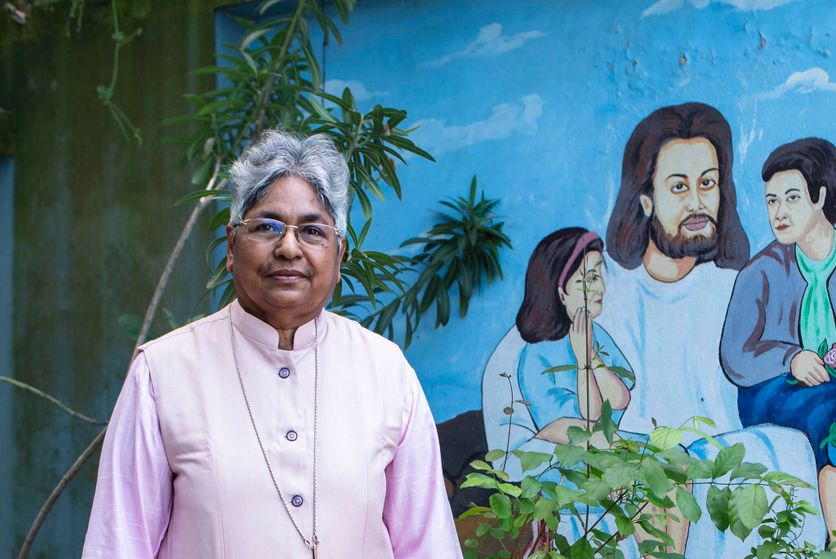 Portrait shoot of Sister Christian Joseph in Kolkata Sœur Christin Joseph, religieuse engagée en Inde