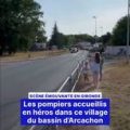 Scène émouvante en Gironde : les pompiers accueillis en héros dans ce village du bassin d’Arcachon