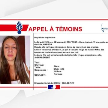 a2b84eca-997b-4917-9e13-278aa0573809 Appel à témoins pour la disparition de Lilliana Delfosse