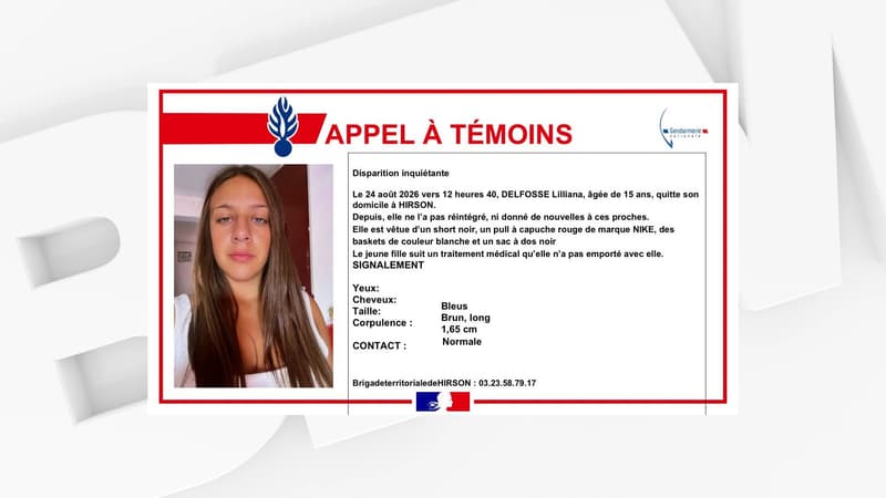 a2b84eca-997b-4917-9e13-278aa0573809 Appel à témoins pour la disparition de Lilliana Delfosse