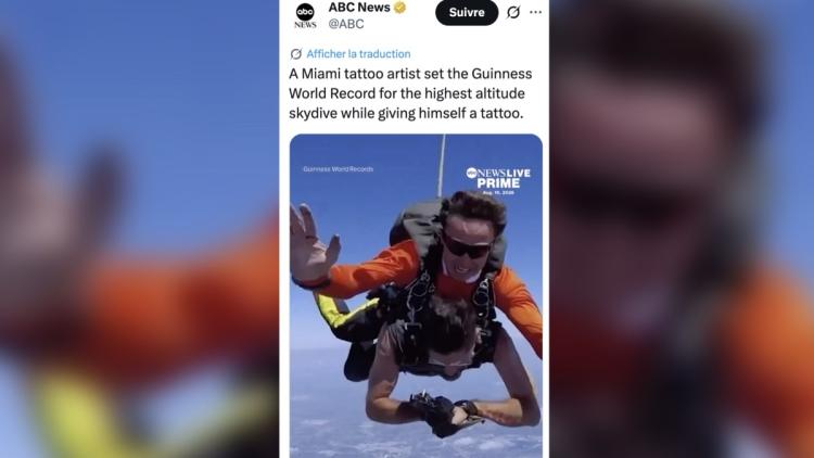 bf0840b4-b861-4c2a-80ea-8478765545fe Un Américain se tatoue en chute libre et bat un record