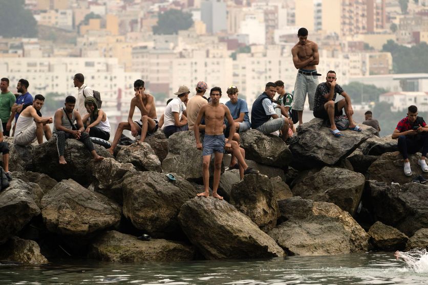 SPAIN-MOROCCO-MIGRATION-CEUTA Afflux de migrants à Ceuta en juillet 2026