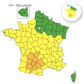 Vigilance Orange pour neuf départements
