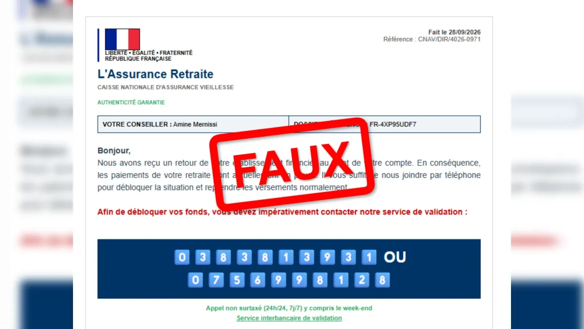 Attention aux mails frauduleux ciblant les retraités