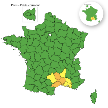 Alerte météo pour trois départements du sud de la France