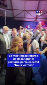6f494c37-e5e5-4c09-9f48-6f8d579267b5 Le meeting de rentrée de Reconquête! perturbé par le collectif « Nous vivrons »