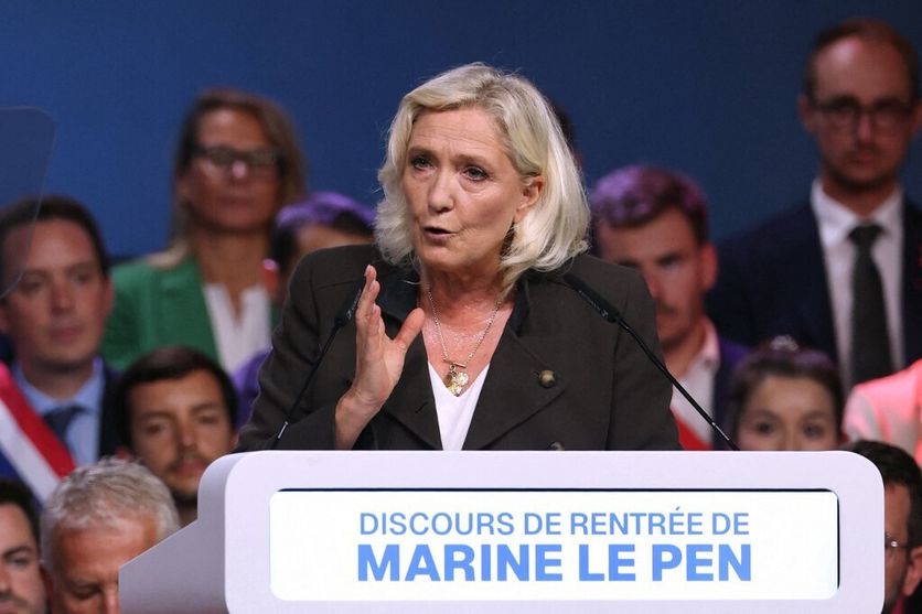 FRANCE2027-POLITICS-ELECTION-RN Marine Le Pen met l’accent sur la préférence nationale et le pouvoir d’achat lors de son discours à Hénin-Beaumont
