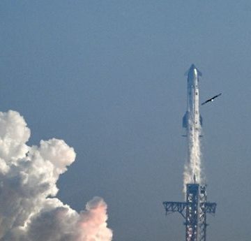 US-SPACE-AEROSPACE-SPACEX-STARSHIP Essai orbital de la mégafusée Starship par SpaceX