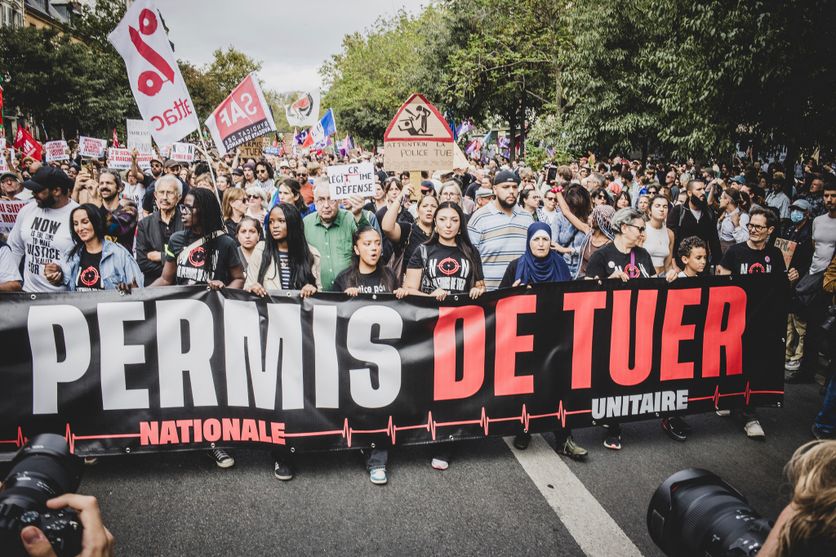 FRANCE-POLICE-DEMONSTRATION-JUSTICE-PARIS Débat sur la Présomption d’Usage Légitime de l’Arme par les Forces de l’Ordre