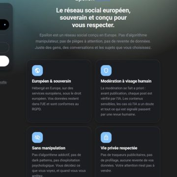 fa597f44-d111-40b5-9914-947c327848af Epsilon, un réseau social européen et souverain : lancement prévu le 28 septembre