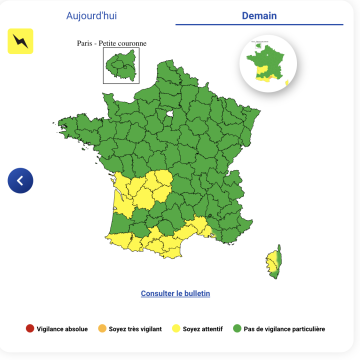 Alerte aux orages dans le sud de la France