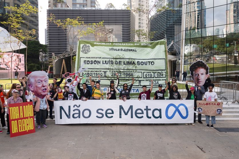 Lula supporters protest against Meta to denounce its 'electoral interference' Accusations Contre Meta Dans la Présidentielle Brésilienne